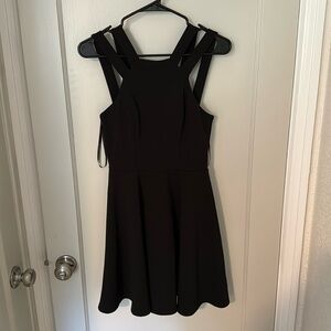 Geometric black dress